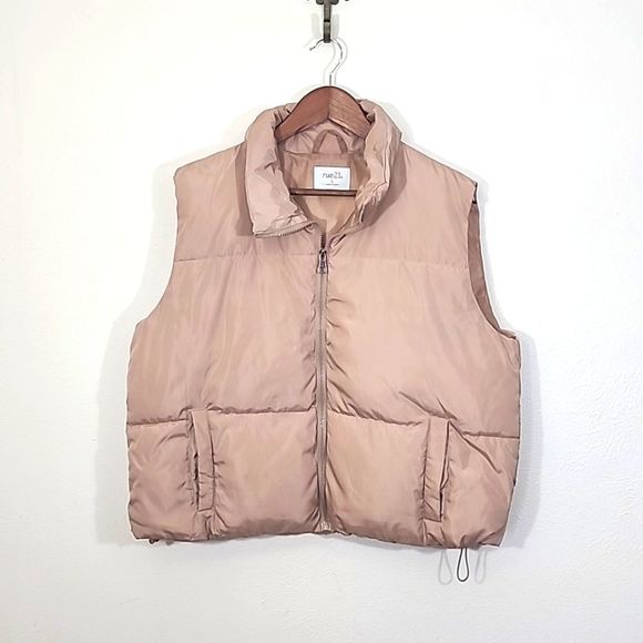 Rue21 Light Pink Zip-Up Puffer Vest Size Large New - Picture 1 of 9